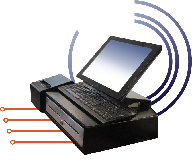 POS System with graphic background